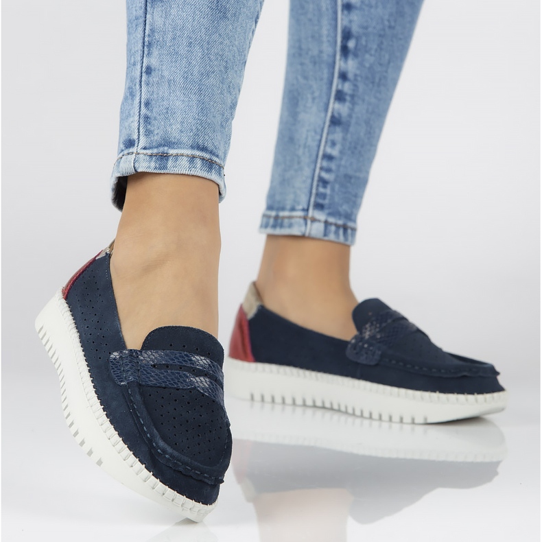 Chaussures en cuir Filippo DP1413/20 Nv bleu marine 1