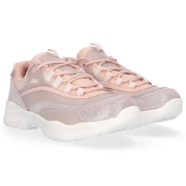 Baskets femme en cuir Filippo DP1411/20 Pi rose 4