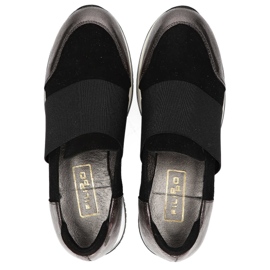 Chaussures Filippo 018 Daim Noir / Nickel le noir argent 6