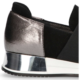 Chaussures Filippo 018 Daim Noir / Nickel le noir argent 7