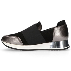 Chaussures Filippo 018 Daim Noir / Nickel le noir argent 9