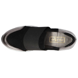 Chaussures Filippo 018 Daim Noir / Nickel le noir argent 10