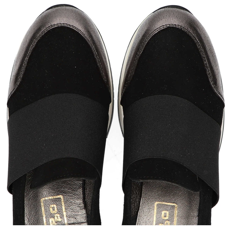 Chaussures Filippo 018 Daim Noir / Nickel argent 1