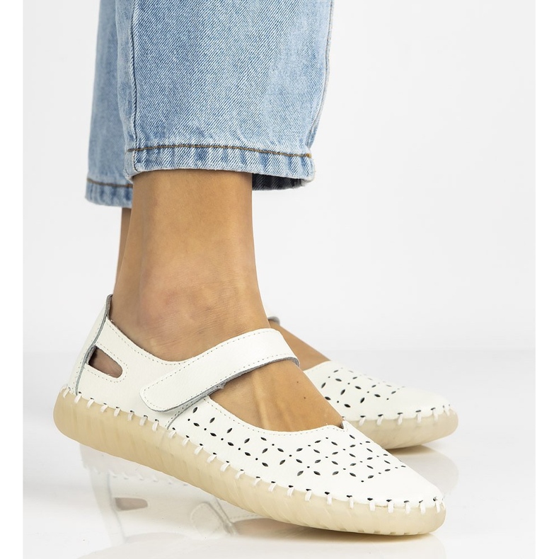 Chaussures en cuir Filippo DP1262 / 20 Wh blanc 1