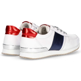 Chaussures en cuir Filippo DP1265 / 20 Wh Nv blanc blanche bleu marin jaune 8