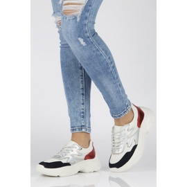 Baskets en cuir Filippo DP1410 / 20 Wh Rd blanc rouge 1