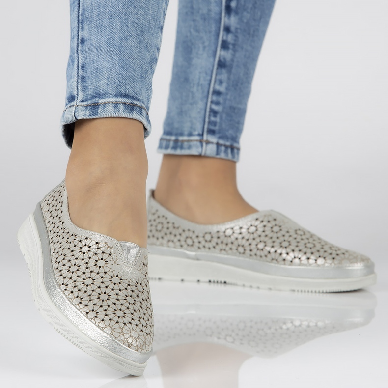 Chaussures Filippo DP1400/20 Si Silver kaki argent gris vert 1