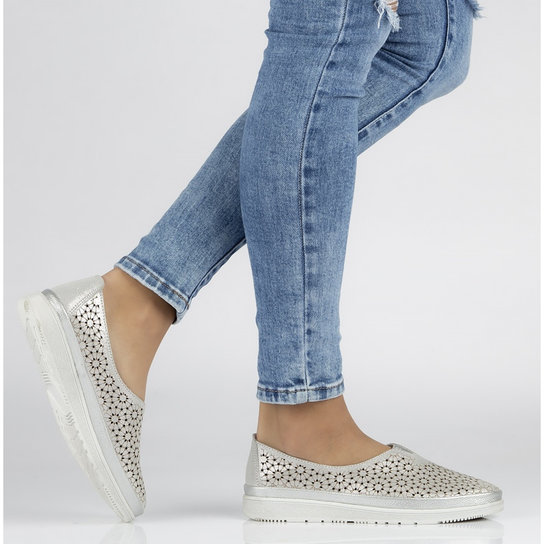 Chaussures Filippo DP1400/20 Si Silver kaki argent gris vert 2