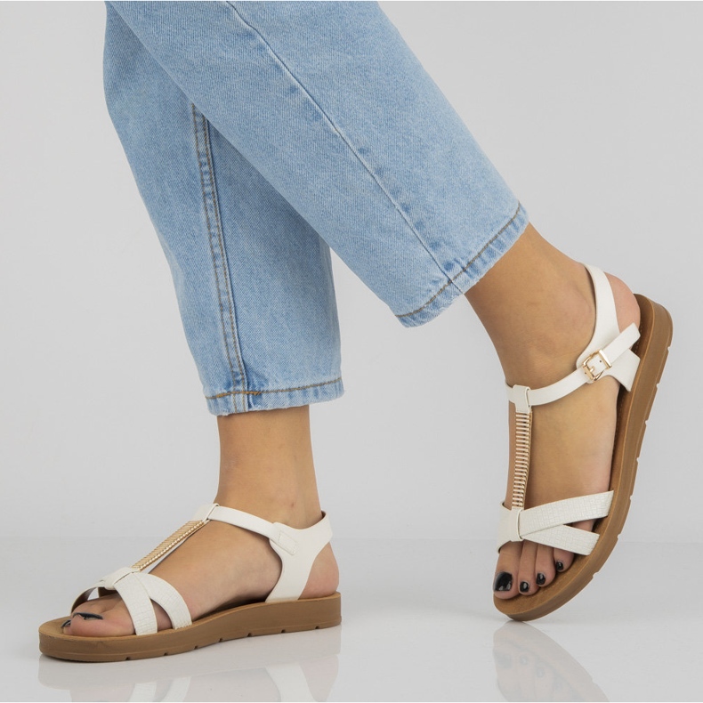 Filippo DS802 / 20 Wh Sandales blanches brun 1