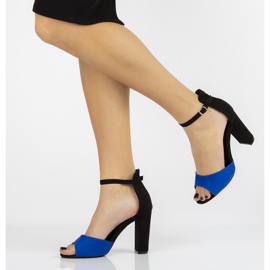 Sandales à talons hauts Filippo DS1376/20 Bl bleu le noir bleu marin 1