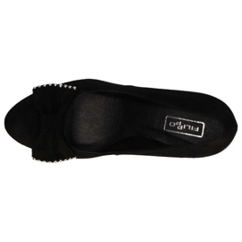 Filippo 1430 Escarpins Daim noir le noir 7