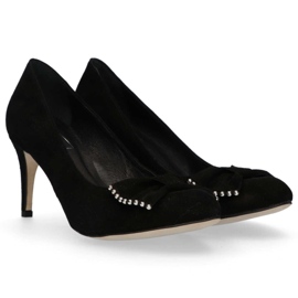 Filippo 1430 Escarpins Daim noir le noir 2