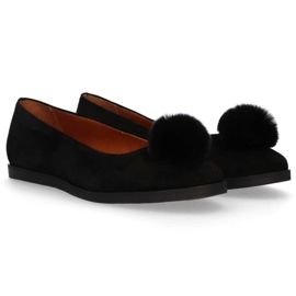 Ballerine Filippo 1320 Daim Noir le noir 1