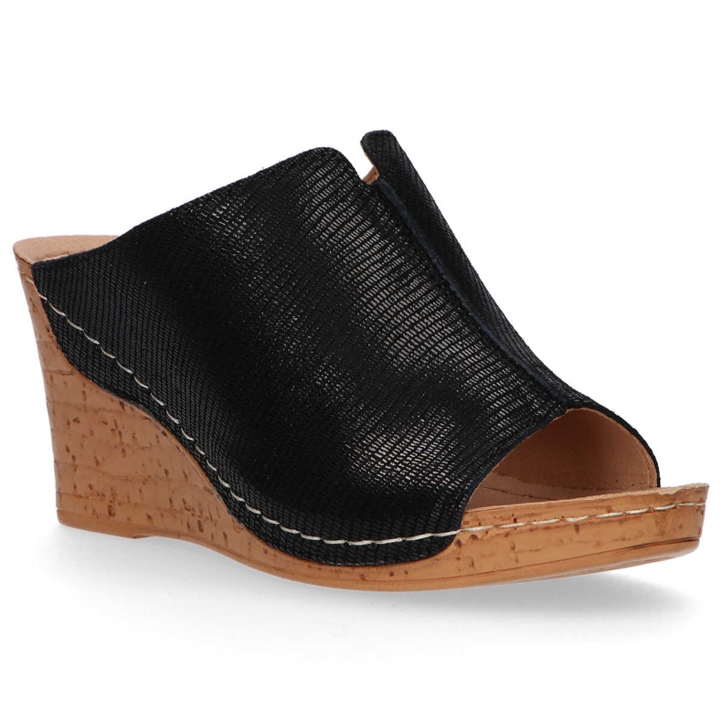 Chaussons en cuir Filippo DK786 / 20 Bk noir 2