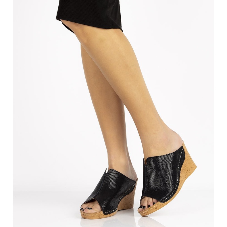 Chaussons en cuir Filippo DK786 / 20 Bk noir 1