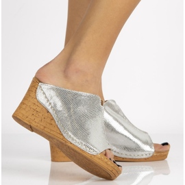 Babouches en cuir Filippo DK786/20 Si argent 1