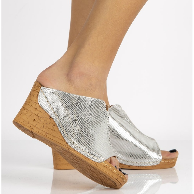 Babouches en cuir Filippo DK786/20 Si argent 1