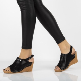 Sandales en cuir Filippo DS784/20 Bk noir le noir 1
