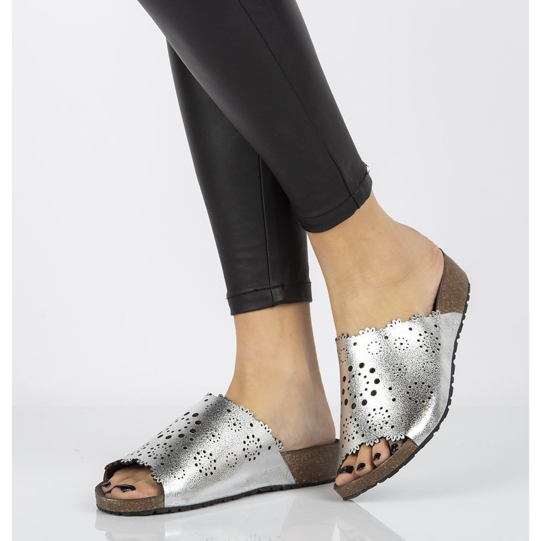 Babouches en cuir Filippo DK1270/20 Si argent 1