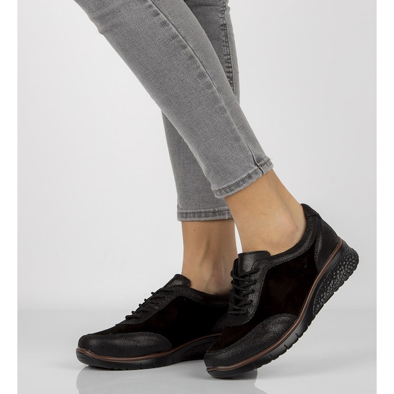 Chaussures en cuir Filippo DP1509 / 20 Bk noir 2