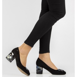 Escarpins Filippo DP1559/20 Bk Fl noirs gris 2