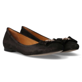 Filippo Premium 2054 Ballerine en Daim Noir le noir 8