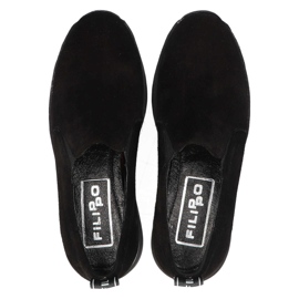 Baskets en cuir Filippo 966 noir le noir 6