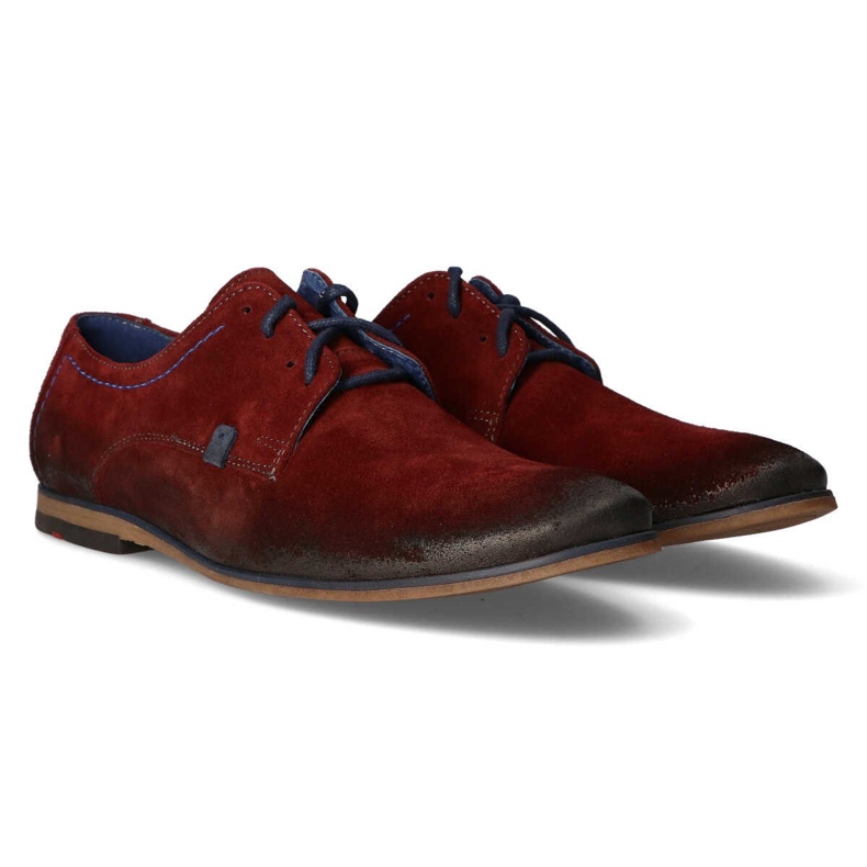 Chaussures en cuir Filippo 239 velours bordeaux rouge 2 Chaussures en cuir Filippo 239 velours bordeaux rouge 2