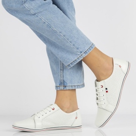 Chaussures en cuir Filippo DP009 / 21 Wh blanc blanche 2
