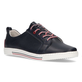Chaussures en cuir Filippo DP008/21 Nv bleu marine 1