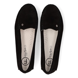 Mocassins en cuir Filippo DP2037 / 21 Bk noir le noir 3