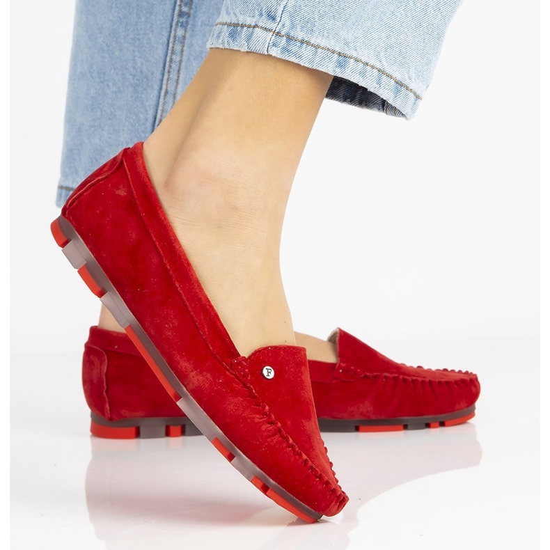 Mocassins en cuir rouge Filippo DP2037/21 Rd 1 Mocassins en cuir rouge Filippo DP2037/21 Rd 1