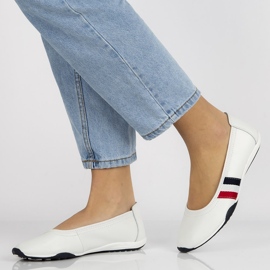 Chaussures en cuir Filippo DP2063 / 21 Wh blanc blanche 2