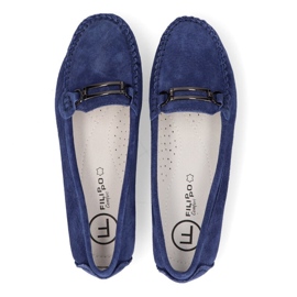 Mocassins en cuir Filippo DP1202/21 Bl bleu 7