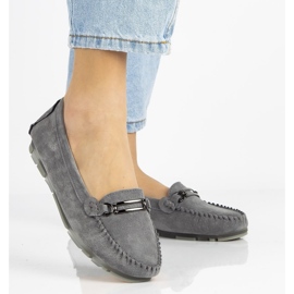 Mocassins en cuir Filippo DP1202 / 21 Gr gris 2 Mocassins en cuir Filippo DP1202 / 21 Gr gris 2