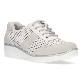 Chaussures en cuir Filippo DP028 / 21 Wh blanc à lacets 1