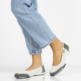 Chaussures en cuir Filippo DP142 / 21 Wh Gr blanc-gris 2