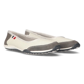 Chaussures en cuir Filippo DP142 / 21 Wh Gr blanc-gris 1
