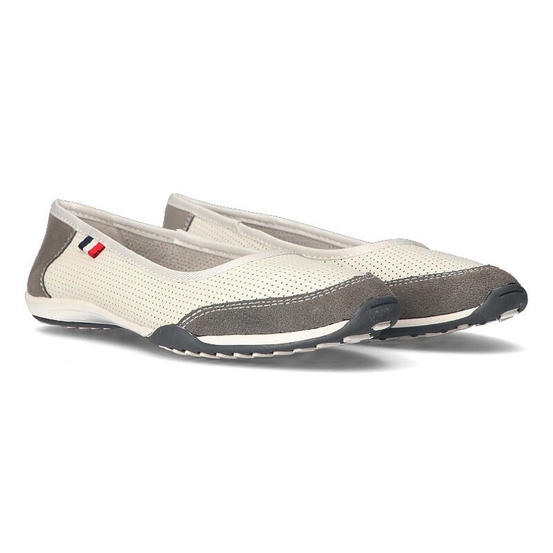 Chaussures en cuir Filippo DP142 / 21 Wh Gr blanc-gris 1