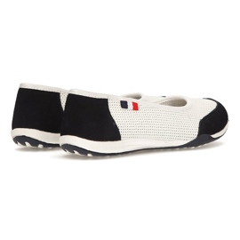 Chaussures en cuir Filippo DP142/21 Wh Nv blanc et bleu marine 1