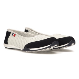 Chaussures en cuir Filippo DP142/21 Wh Nv blanc et bleu marine 2