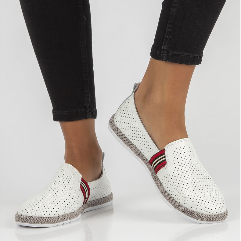 Chaussures en cuir Filippo DP2309 / 21 Wh blanc blanche 1