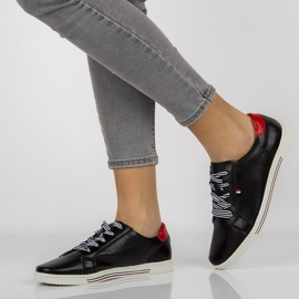Chaussures en cuir Filippo DP2154 / 21 Bk noir le noir 1