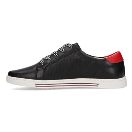 Chaussures en cuir Filippo DP2154 / 21 Bk noir le noir 4