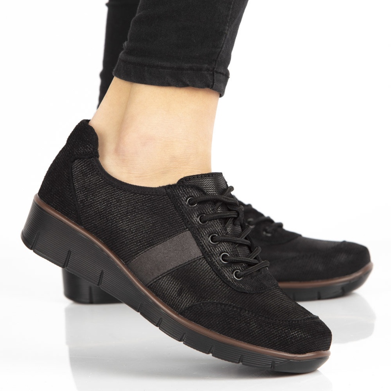 Chaussures en cuir Filippo DP028 / 21 Bk noir 1