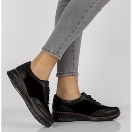 Chaussures en cuir Filippo DP1509 / 21 Bk noir le noir 3