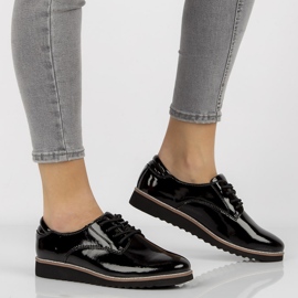 Chaussures en cuir Filippo DP1514 / 21 Bk noir le noir 3
