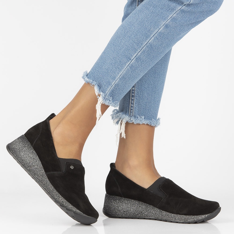 Baskets en cuir Filippo DP1500/21 Bk noir le noir 1