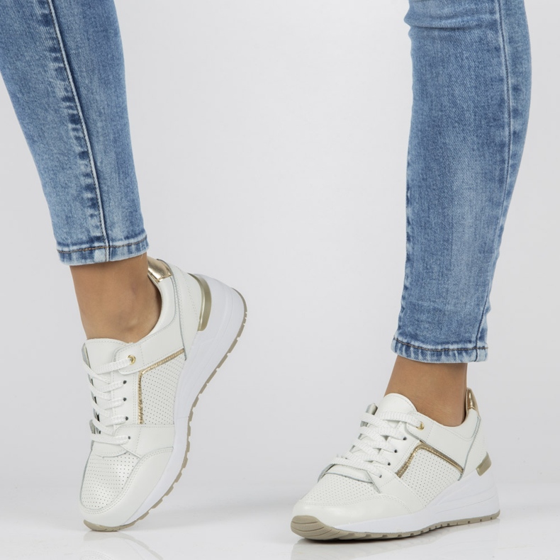 Baskets en cuir Filippo DP2003 / 21 Wh blanc 1