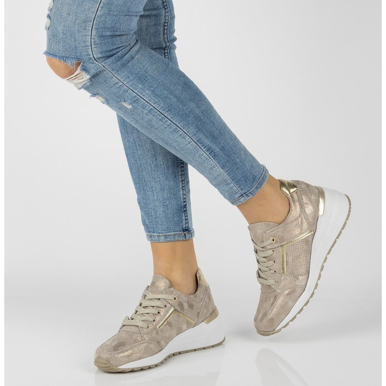 Baskets en cuir Filippo DP2003/21 Go or d'or 2